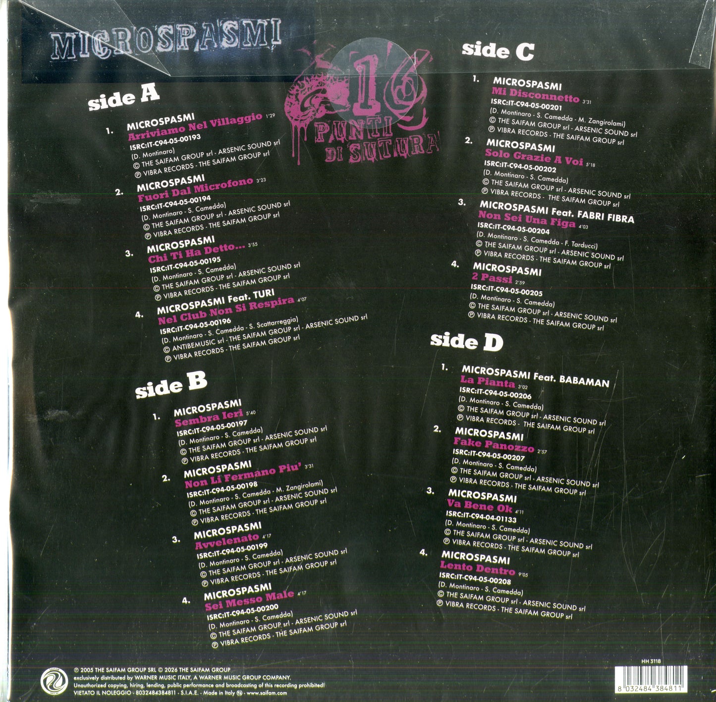 Microspasmi - 16 Punti Di Sutura (Ed. limitata Splatter 180 gr.)